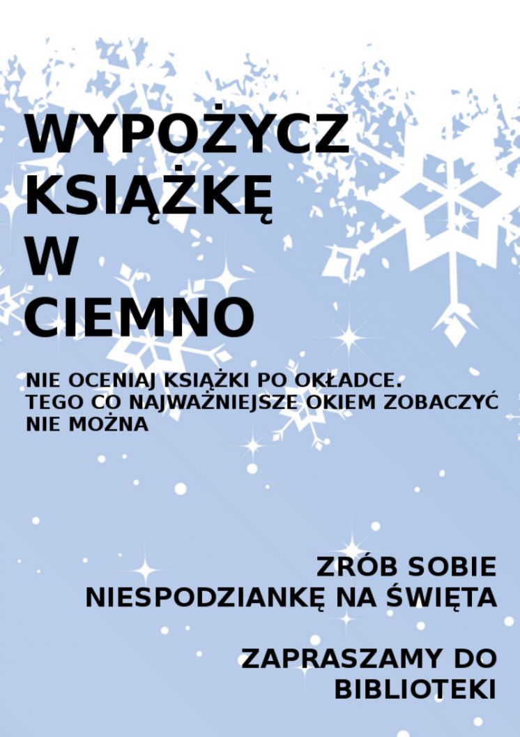 WYPOŻYCZ KSIĄŻKĘ W CIEMNO