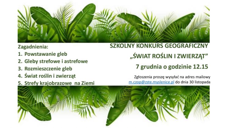 Szkolny konkurs geograficzny