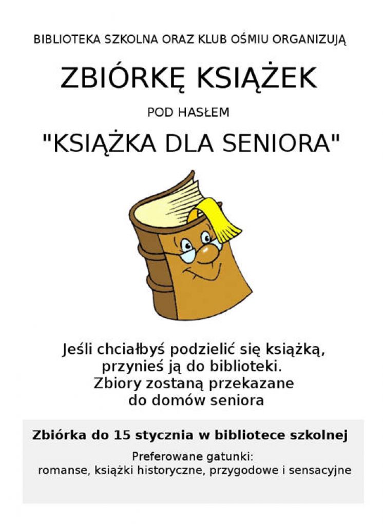 Plakat akcji &quot;Książka dla seniora&quot;