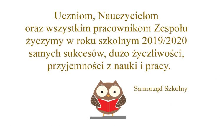 Życzenia od Samorządu Uczniowskiego na nowy rok szkolny