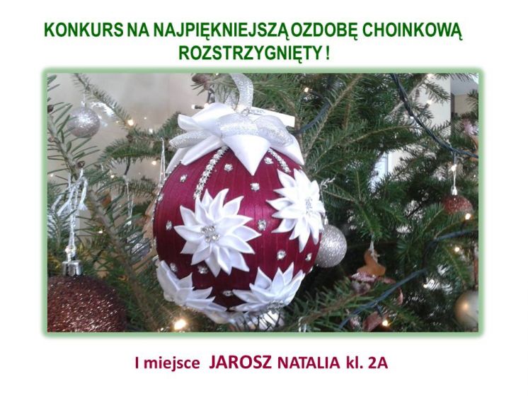 Konkurs na ozdobę rozstrzygnięty